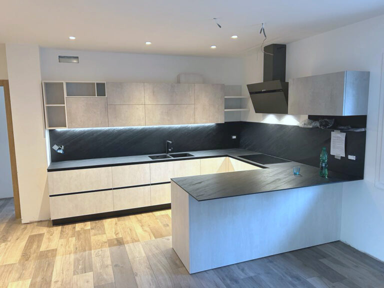 cucina effetto cemento